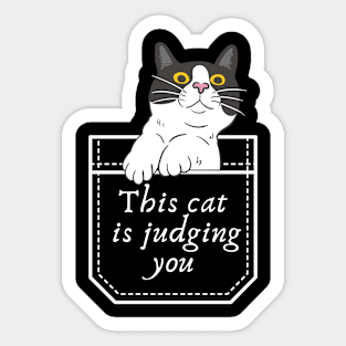 This cat is judging you Sticker